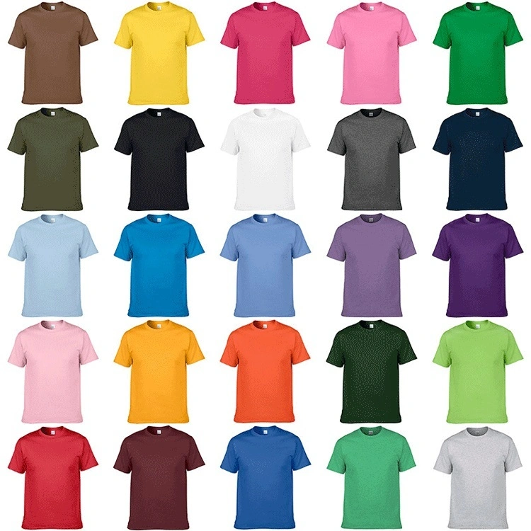 Wholesale Custom Plain Tee Shirt Multi Colors Breathable Summer Cotton T Shirt for Men and Women Plus Size Printing T Shirts