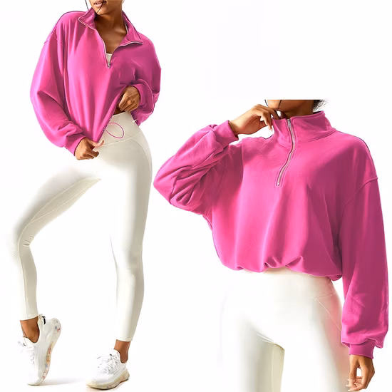 In China hergestellter, dicker Pullover mit halbem Reißverschluss, maßgeschneidertes neues Design, Umlegekragen, Übergröße, Kapuzenpullover, Wildleder-Herren-Kapuzenpullover und -Sweatshirts