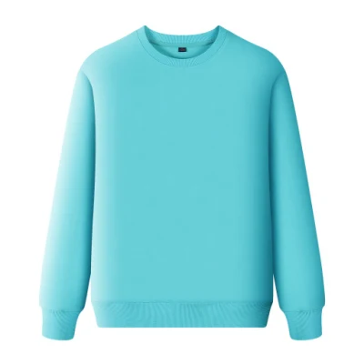 Tiffany Blue Green Pique Performance Herren-Sweatshirt mit Rundhalsausschnitt, bestickt, einfarbig, individuelle, atmungsaktive Kleidung, Sport-Hoodie