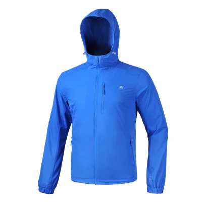 Wasserdichte Herren-Sportbekleidung, winddicht, Softshell-Kapuzenjacke, Windjacke, leichte Parka-Regenjacke mit Netzfutter